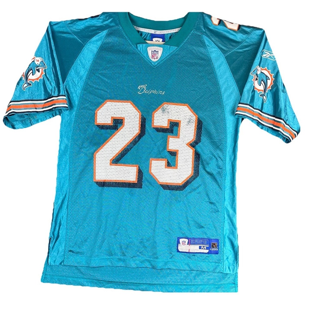 Miami Dolphins Reebok Players Ronnie  Brown Jersey #23 Men's Med Reebok Y2K NFL
